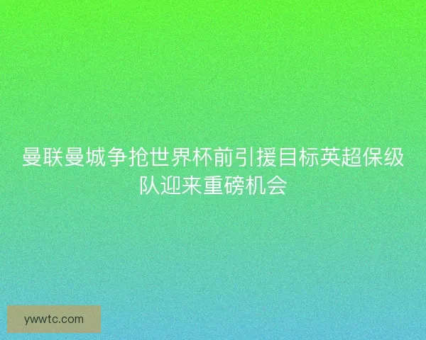 曼联曼城争抢世界杯前引援目标英超保级队迎来重磅机会